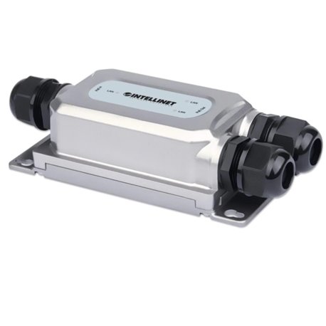 561648 Extensor Intellinet para exteriores Ultra PoE con 2 salidas Gigabit Ethernet extiende el PoE hasta 100m