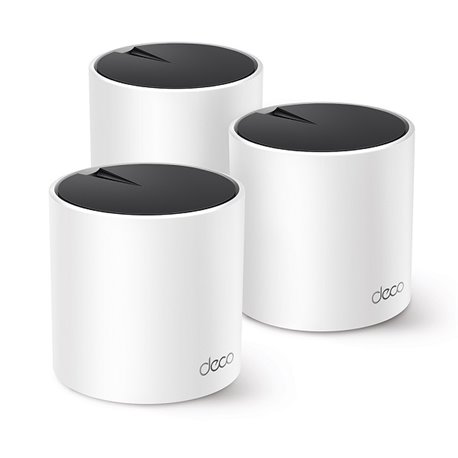 Deco X55 Pro(3-pack) Sistema Deco X55 Pro (3 piezas) TP-Link Mesh Wi-Fi 6 AX3000 HE160 (2 x RJ45 2.5Gbps por pieza) 2x2 MU-MIMO 