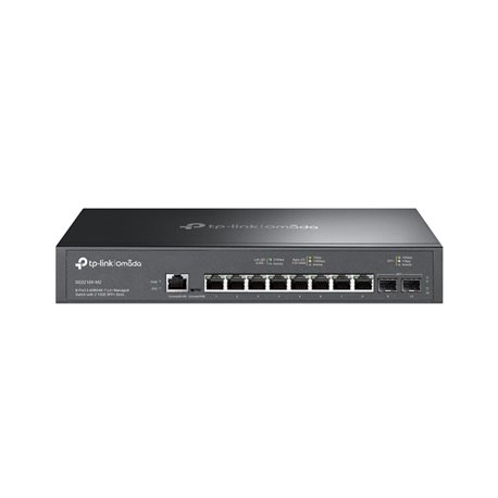 SG3210X-M2 Switch TP-Link Omada SG3210X-M2 adminstrable L2+ 8 puertos RJ45 2.5Gbps 2 puertos SFP+ 10Gbps 1x RJ45 y 1x Micro-USB 