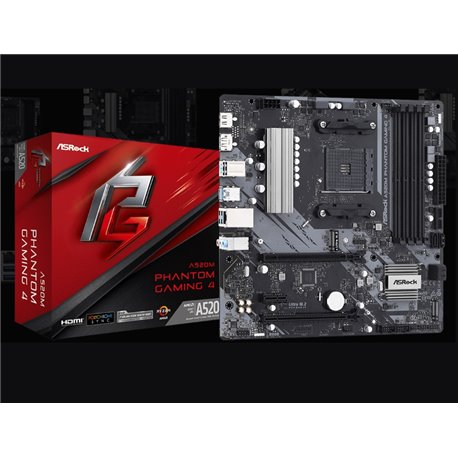 A520M P GM 4 Tarjeta madre ASRock A520M Phantom Gaming 4 socket AM4 4xDDR4 HDMI DP
