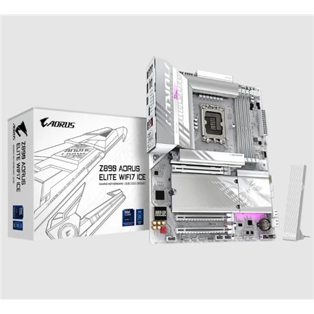 Z890 A ELITE WF7 ICE Tarjeta madre Gigabyte Z890 Aorus Elite WIFI7 ICE socket 1851 Series 2 4xDDR5 DP ATX