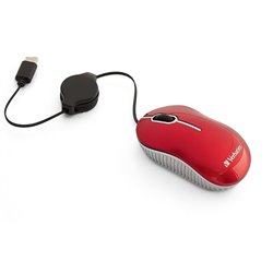 70745 Mini mouse Verbatim de viaje USB-C - Rojo