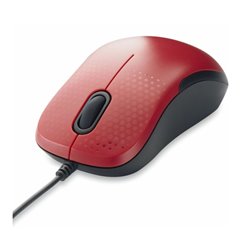 70758 Mouse Verbatim óptico silencioso con cable USB-C Rojo