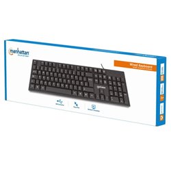 179324 Teclado Manhattan USB alambrico Negro
