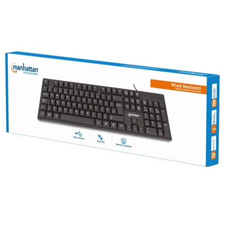 179324 Teclado Manhattan USB alambrico Negro