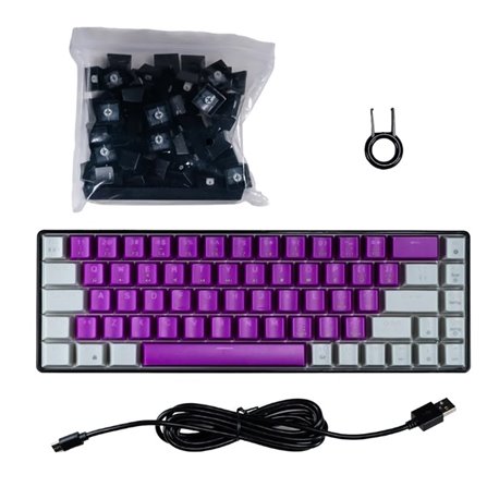 NA-0963M Teclado Naceb mecanico RGB 69 teclas con intercambiables color Magenta