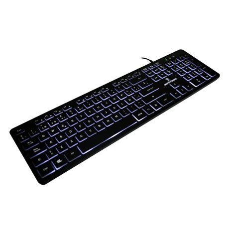 PC-201304 Teclado Perfect Choice con iluminacion en teclas para oficina color Blacklight