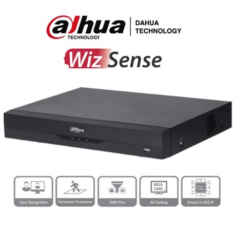 DH-XVR5116HE-I3 DVR Dahua DH-XVR5116HE-I3 16 canale 5 MP soporta 16 canales HDCVI y hasta 24 canales IP incluye 2 canales de rec