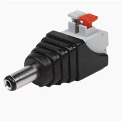 JR52X EPCOM ADAPTADOR TIPO JACK DE 3.5MM MACHO POLARIZADO DE 12VCD CON TERMINALES DE PRESION .