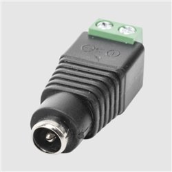 JR-53 EPCOM ADAPTADOR HEMBRA TIPO JACK DE 3.5MM POLARIZADO DE 12VCD CON TERMINALES TIPO TORNILLO / POLARIZADO / IDEAL PARA CAMAR
