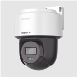 DS-2DE2C400MWG-E Camara Hikvision DS-2DE2C400MWG-E domo PT IP 4 mpx lente 4 mm IR de 30 m + 30 m luz blanca microfono y bocina i
