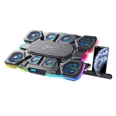 BR-941112 Base enfriadora Balam Rush para laptop 17 Eolox Cryotech EF780 Legend Negro 8Vent 70mm 2xUSB Soporte para Celular 6 Ni