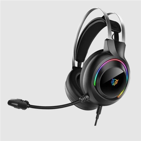 BR-941204 Audifonos Balam Rush Hesix II HS688 Azender Negro alámbricos Over Ear Microfono Fijo Compatible con PC Dispositivos mó