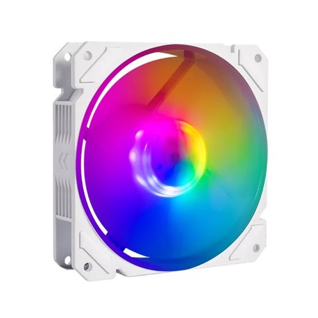 BR-938051 Ventilador Balam Rush 120mm Blanco Eolox Blaze EX70W ARGB Rainbown 120x120x25mm 1200RPM Hidráulico 12V