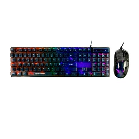 V-930723 Kit gamer Volted transparente teclado y mouse Helumo