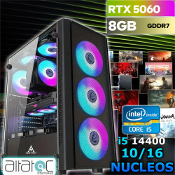 PC GAMER ARMADA CON INTEL I5-14400 + RTX-5060, RAM 32GB DDR5 1TB