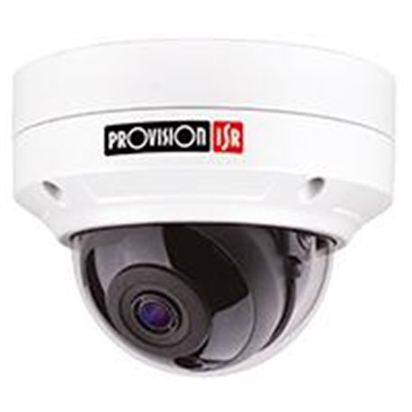 CAMARA PROVISION ISR, DOMO IP 8 MP, SERIE S-SIGHT, LENTE DE 3.6 MM, IR 15 MTS, ONVIF, POE, H.265, SOPORTA ANALITICOS.