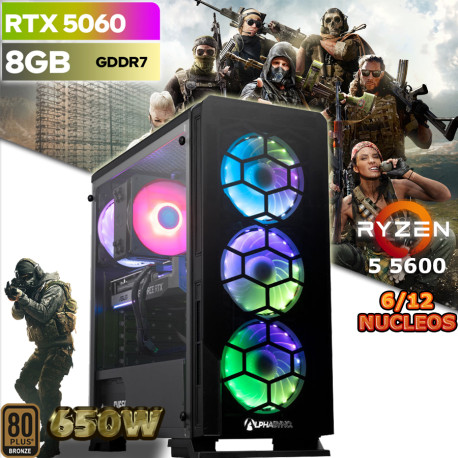 PC GAMER RAY TRACING RYZEN 5 5600 NVIDIA RTX-4060, 32GB RAM SSD 2TB