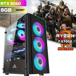 ★PC GAMER RYZEN 7 5700X 8/16 NUCLEOS RTX-5060 8GB RAM 32GB SSD 2TB