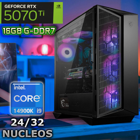 PC GAMER Y WORKSTATION CORE I9-14900k 24/32 NUCLEOS RTX-5070TI SUPER, RAM 64GB