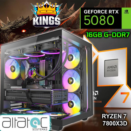 REY FPS PC GAMER RYZEN 7 7800X3D + RTX-5080, RAM 32GB