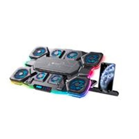 BASE ENFRIADORA GAMER BALAM RUSH EOLOX CRYOTECH EF780 / LAPTOP 17 PULG / VELOCIDAD AJUSTABLE / 7 NIVELES DE ALTURA / 10 MODOS DE
