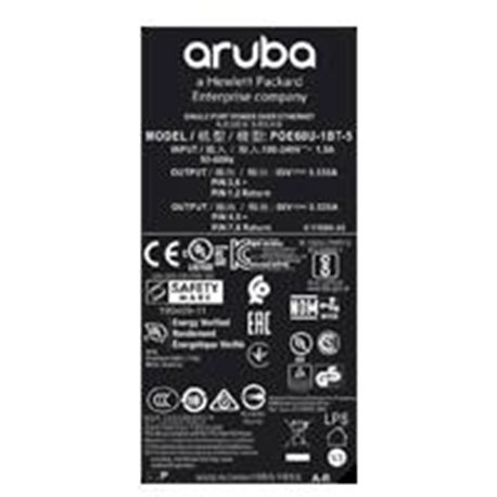 INYECTOR POE HPE ARUBA R1C73A AP-POE-BTSR 1 PUERTO SMART RATE 802.3BT MIDSPAN DE 60W