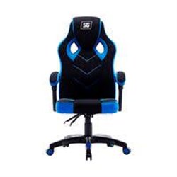 SILLA GAMER / VORAGO, START THE GAME / CGC301-BL, TELA, RECLINABLE, NEGRO/AZUL