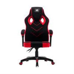 SILLA GAMER / VORAGO, START THE GAME / CGC301-RD, TELA, RECLINABLE, NEGRO/ROJO