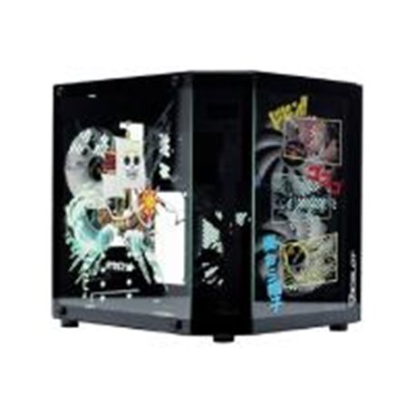 GABINETE OCELOT GAMING BLACK BUCCANEER /M-ATX, ITX / PANEL LATERAL Y FRONTAL DE CRISTAL TEMPLADO / INCLUYE 3 VENTILADORES RGB/ E