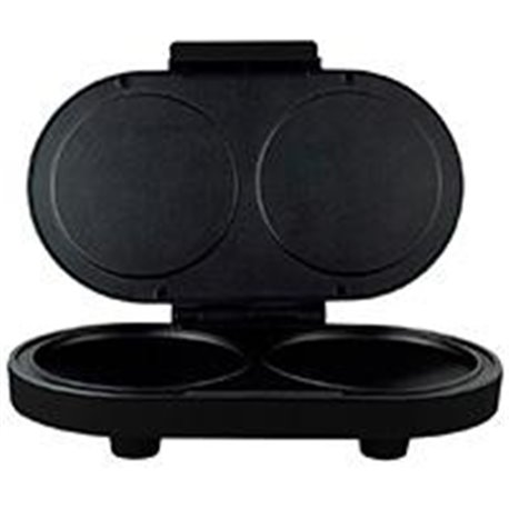 PARRILLA PARA HOTCAKES MIRATI / 1000W / DOBLE PARILLA / ANTIADHERENTE / NEGRO