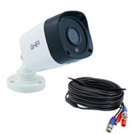 CAMARA GHIA TIPO BALA 1080P 4 EN 1 AHD/TVI/CVI/CVBS/ 2MP/LENTE DE 3.6MM/ IR 25MTS USO EXTERIOR CON CABLE 18 METROS