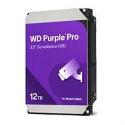 DISCO DURO INTERNO WD PURPLE PRO 12TB 3.5 ESCRITORIO SATA3 6GB/S 512MB 7200RPM 24X7 IA DVR NVR HASTA 64 CAMARAS  WD122PURP