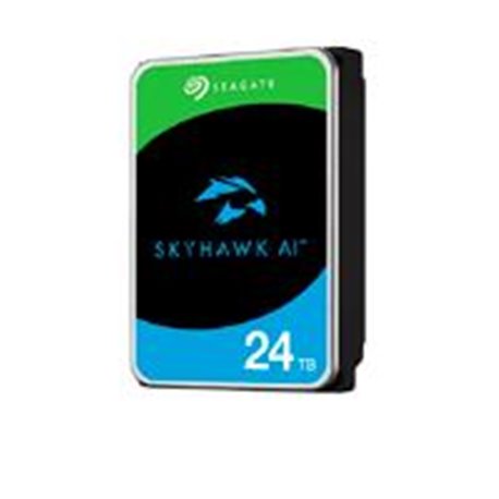 DISCO DURO INTERNO SEAGATE SKYHAWK AI 24TB 3.5 ESCRITORIO SATA3 6GB/S 512MB 7200RPM VIDEO VIGILANCIA 24X7 DVR Y NVR BAHIAS ILIMI