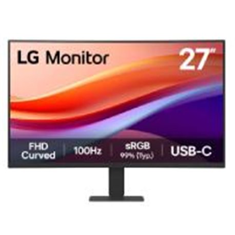 MONITOR PC LG 27U421A-B CURVO FHD 27 PULG,USB-C,PANEL VA,100HZ,TR 5MS(GTG),RESOL 1920X1080,ASP 16:9,BRILLO 250CD/M2,CONTR 3000:1