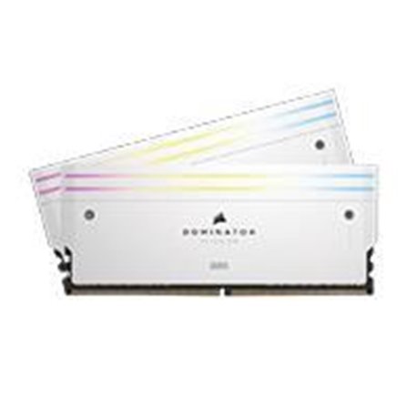 MEMORIA RAM CORSAIR DDR5 DOMINATOR PLATINUM DRAM 64 GB 2 32 GB 6.600 MT/S CL32 INTEL XMP WHITE