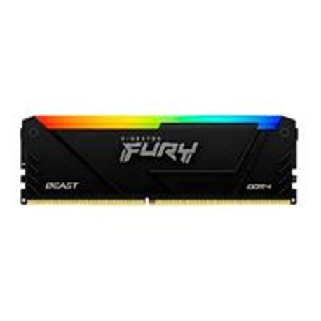 MEMORIA RAM KINGSTON DIMM DDR4 16GB 3200MT/S FURY BEAST BLACK XMP RGB CL16 288PIN 1.35V C/DISIPADOR DE CALOR P/PC/GAMER/ALTO REN
