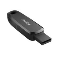 MEMORIA SANDISK 128GB USB 3.2 GEN1 PHONE DRIVE PARA ANDROID TIPO-C/TIPO A NEGRO GIRATORIA SDDDC6-128G-G46