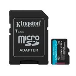 MEMORIA FLASH MICRO SD KINGSTON SDXC CANVAS GO PLUS 256GB 200MB/S UHS-I U3 V30 C/ADAPTADOR (SDCG4/1TB)