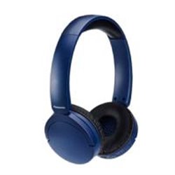 AUDIFONOS BLUETOOTH TIPO DIADEMA (ON-EAR) PANASONIC RB-HF630BE-A, COLOR AZUL, FUNCION MANOS LIBRES/MICROFONO, 72 HORAS BATERIA, 