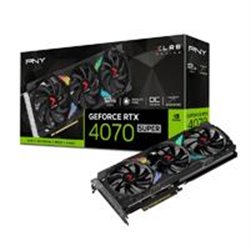 TARJETA DE VIDEO PNY GEFORCE RTX 4070 SUPER VERTO TRIPLE FAN XLR8 ARGB OC / 12GB GDDR6 / DP 1.4A / HDMI 2.1 / PCIE 4.0 X16 / GAM