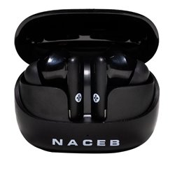 Audifonos Naceb Inalambrico IN-EAR Bluetoorh TWS ANC+ ENC modelo NA-0322 color Negro