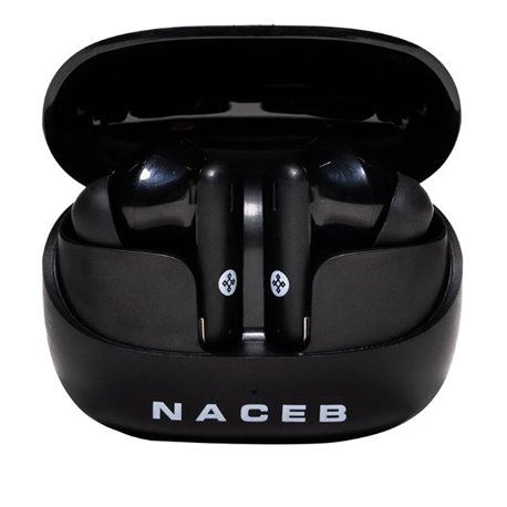 Audifonos Naceb Inalambrico IN-EAR Bluetoorh TWS ANC+ ENC modelo NA-0322 color Negro