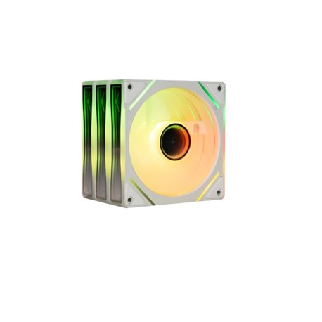 Kit de 3 enfriamiento Naceb ARGB de 120mm modelo NA-0650B color Blanco