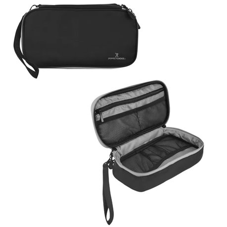 Estuche Perfect Choice organizador de Accesorios Portátil y Compacto Norbag modelo PC-082736 color Negro con Gris