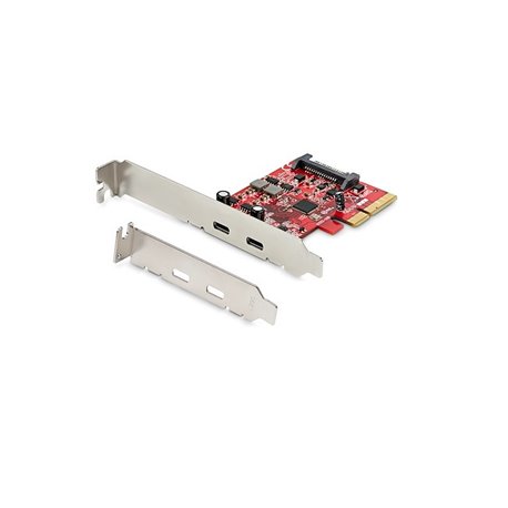 Tarjeta Adaptadora Startech PCI Express de 2 Puertos USB-C 3.2 Gen 2 a 10Gbps Interno Solo Datos Modelo PEXUSB312C3