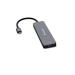 Hub Verbatim multipuerto USB C Essentials 7 puertos modelo VB32158 color Plateado