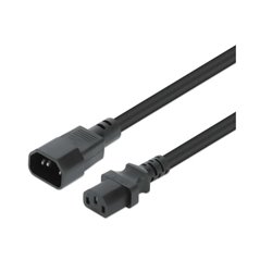 Cable Manhattan de corriente extension 3m C13 a C14 PDU PDU o UPS a un servidor, switch, sistema de almacenamiento negro.