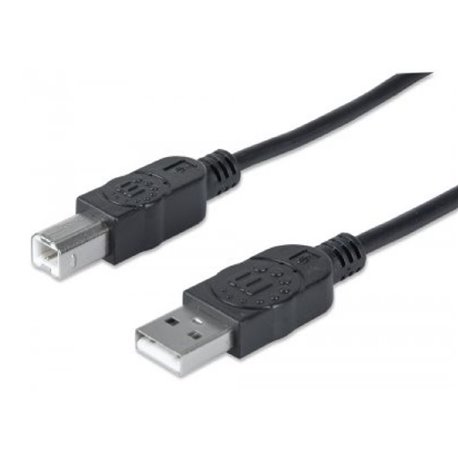 Cable Manhattan para impresora 5M A-B V2.0 negro