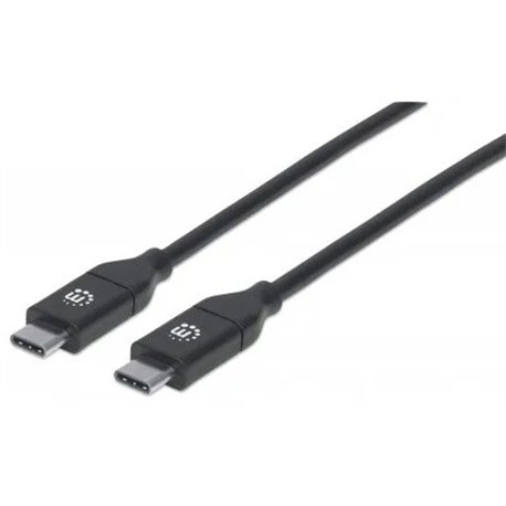 CABLE MANHATTAN USB-C V2.0, C-C 2.0M NEGRO 480MBPS 5